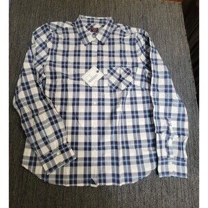 NWT UNTUCKit Button Down Shirt Size 10 Blue  Check Gingham Regular Fit B…